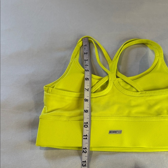 Athletic Works Sports Bra DRI-MORE TECH Bright Yellow Tie-Dye Women Sz XS - Picture 4 of 8